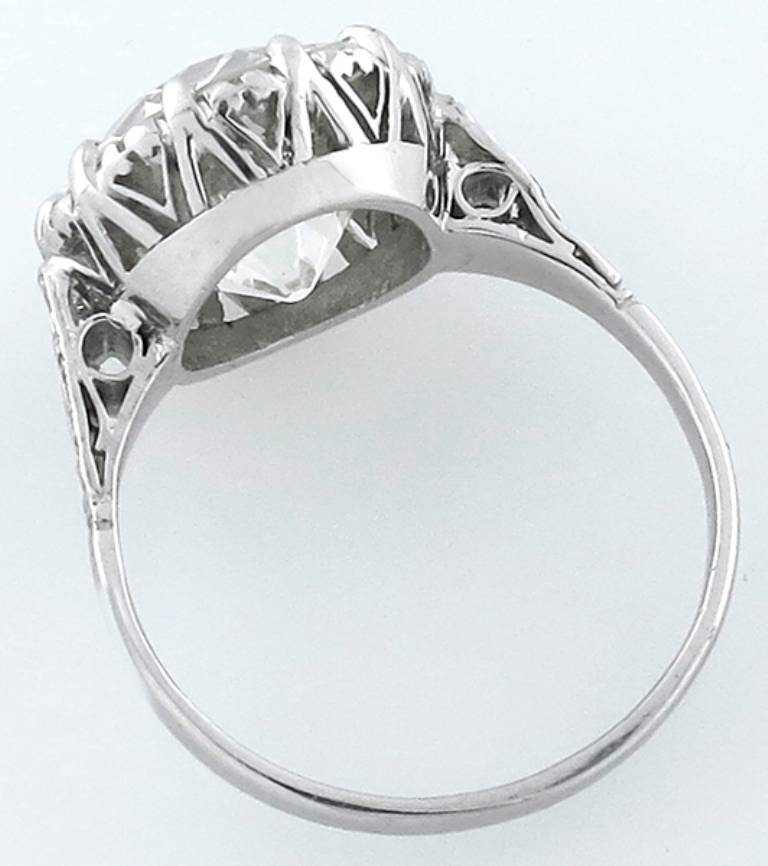 Old European Cut Victorian 5.65 Carat Diamond Gold Engagement Ring