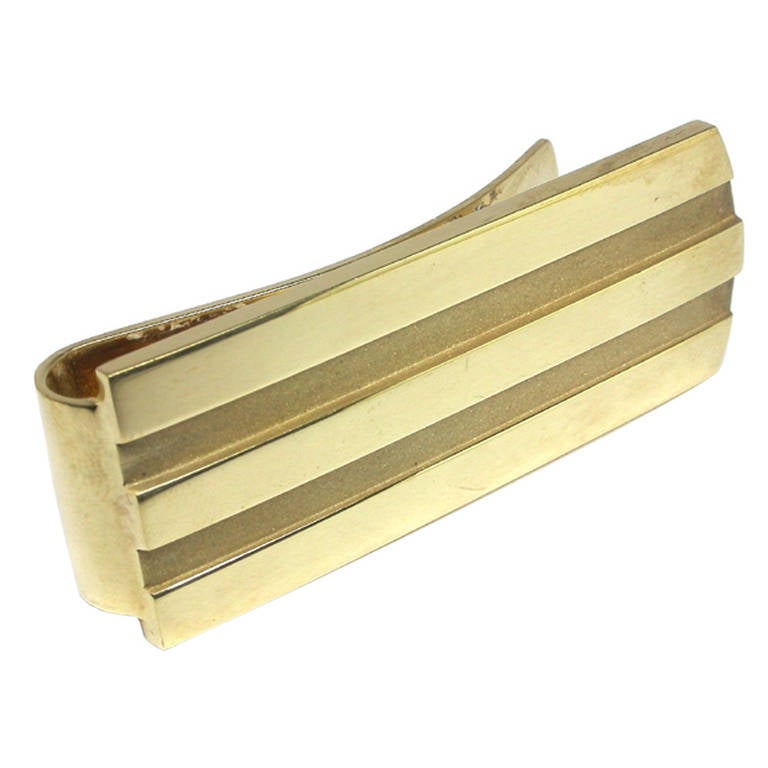 Tiffany and Co. Gold Money Clip For Sale at 1stdibs