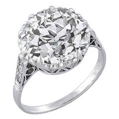 Victorian 5.65 Carat Diamond Gold Engagement Ring