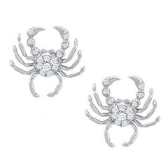 Tiffany & Co. Diamond Platinum Crab Earrings