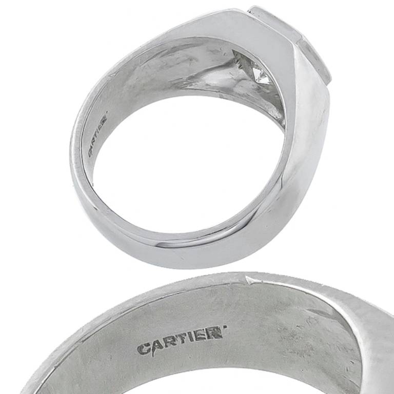 Cartier 2.16ct. Diamond Platinum Ring For Sale at 1stDibs
