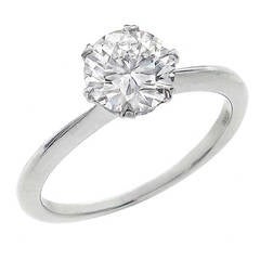 Used Ritani GIA Certified Diamond Engagement Ring