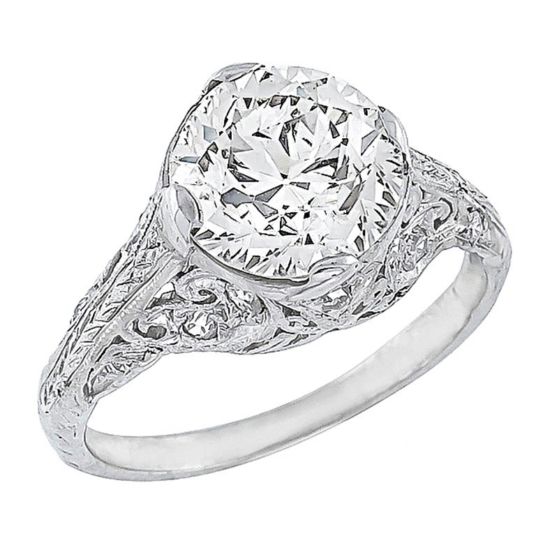 2.06 Carat Diamond Platinum Engagement Ring