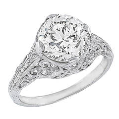 2.06 Carat Diamond Platinum Engagement Ring 5