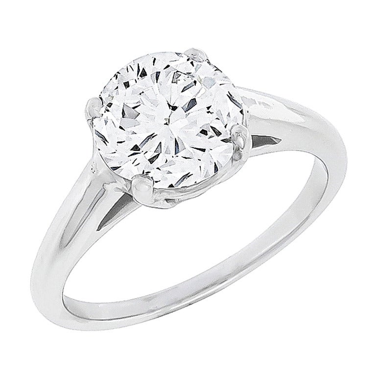 Two Carat Diamond Platinum Ring For Sale at 1stDibs | two carat ...