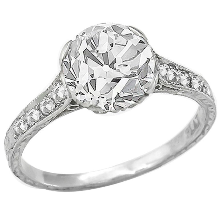 1.54 Carat Diamond Platinum Ring