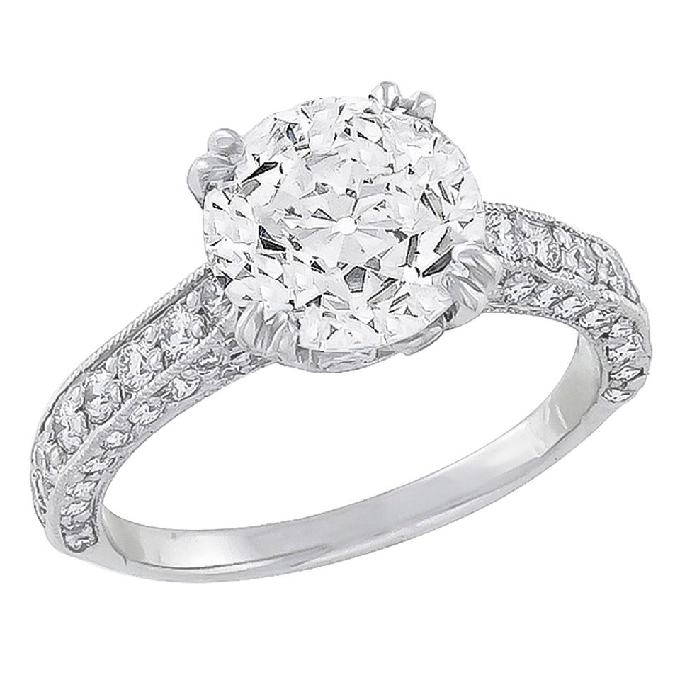 2.05 Carat Diamond Platinum Engagement Ring