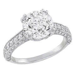 2.05 Carat Diamond Platinum Engagement Ring For Sale at 1stDibs | 2.05 ...