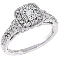 Charming Vera Wang Diamond White Gold Engagement Ring