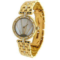 Cartier Lady's Yellow Gold and Diamond Bracelet Watch