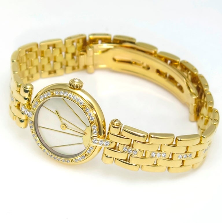 Women's Cartier Lady's Yellow Gold and Diamond Bracelet Watch