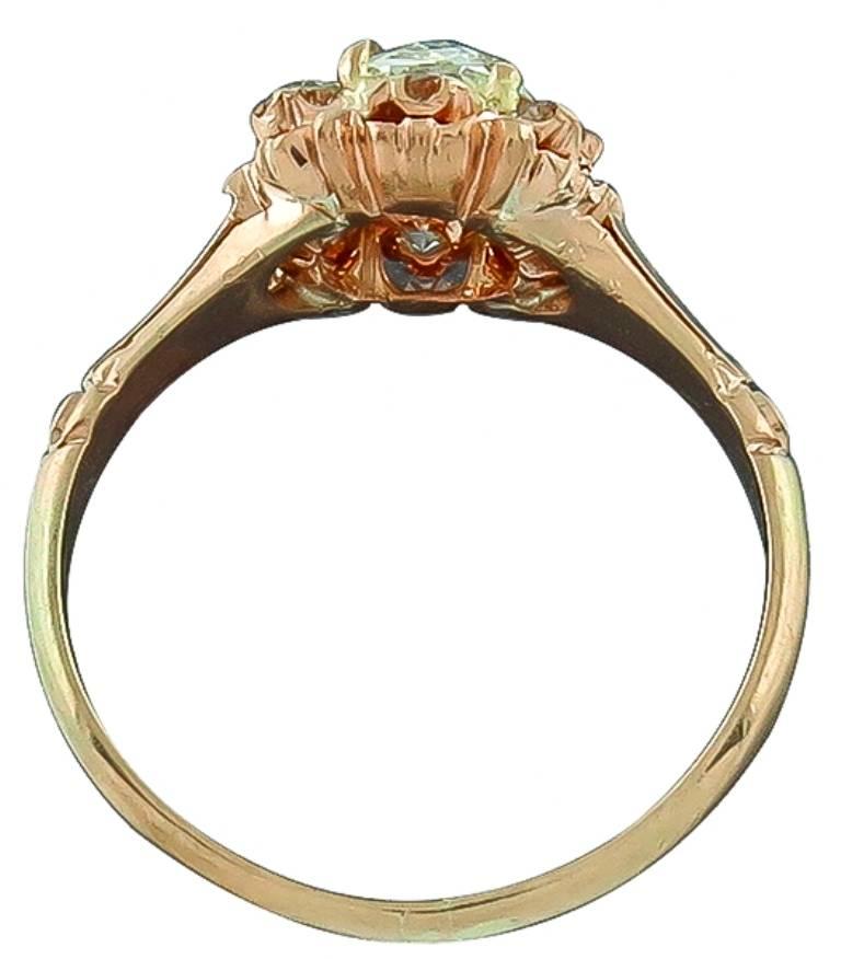 Women's Victorian Diamond Gold Engagement Ring