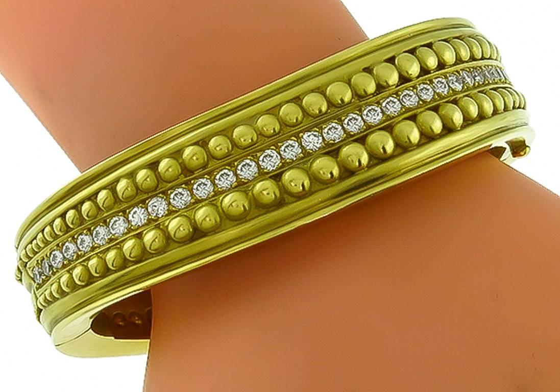 Women's Vahe Naltchayan Diamond Gold Bangle Bracelet