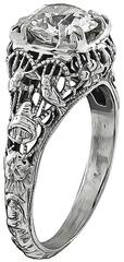 Antique 0.95ct. White Gold Engagement Ring