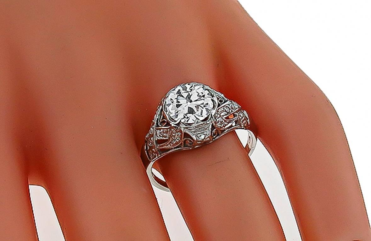 2 carat vintage diamond ring