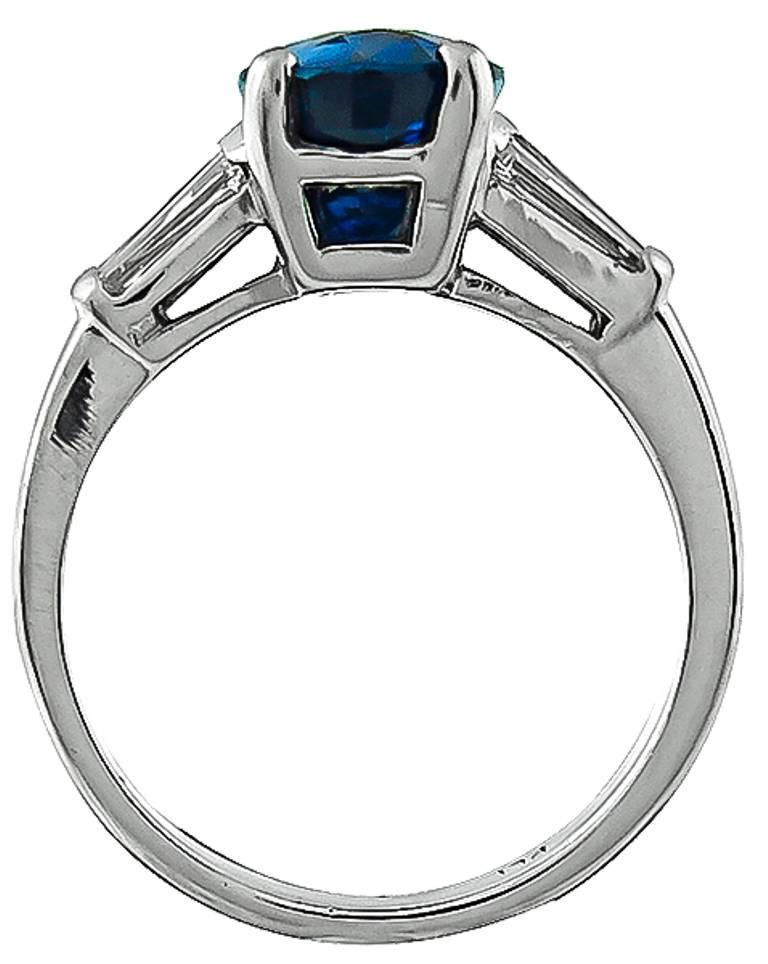 Stunning 4.53 Carat Natural Sapphire Diamond Ring In New Condition For Sale In New York, NY