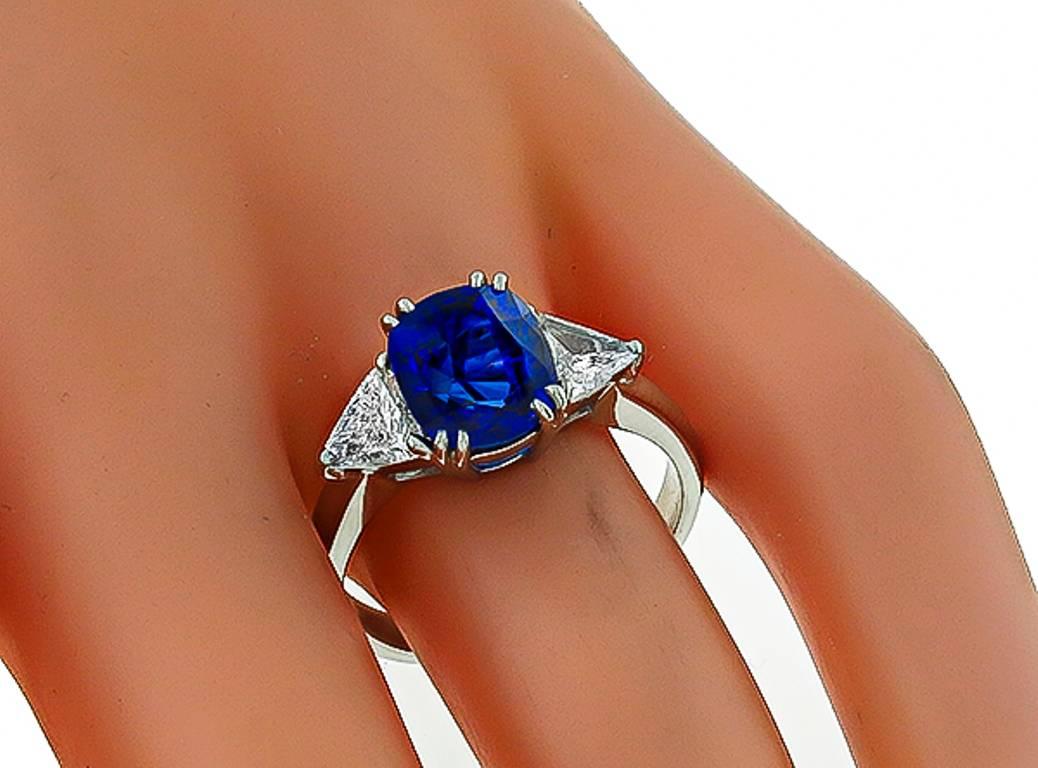 4 carat sapphire engagement ring