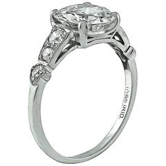 2.05 Carat GIA Cert Diamond Platinum Engagement Ring