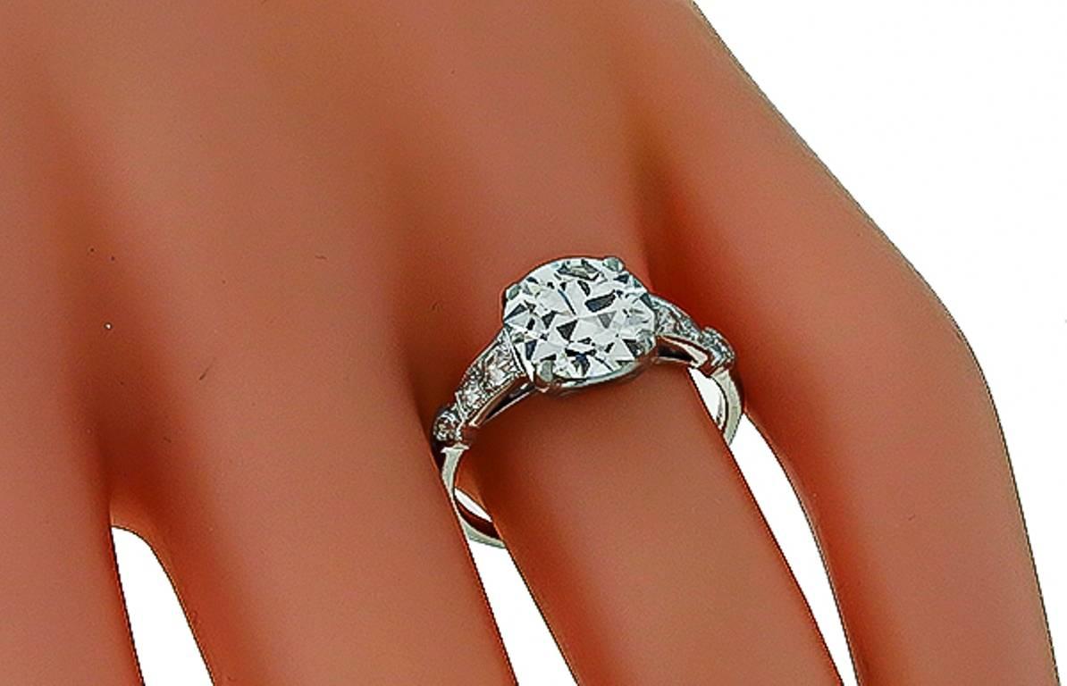 2.05 Carat GIA Cert Diamond Platinum Engagement Ring In New Condition For Sale In New York, NY