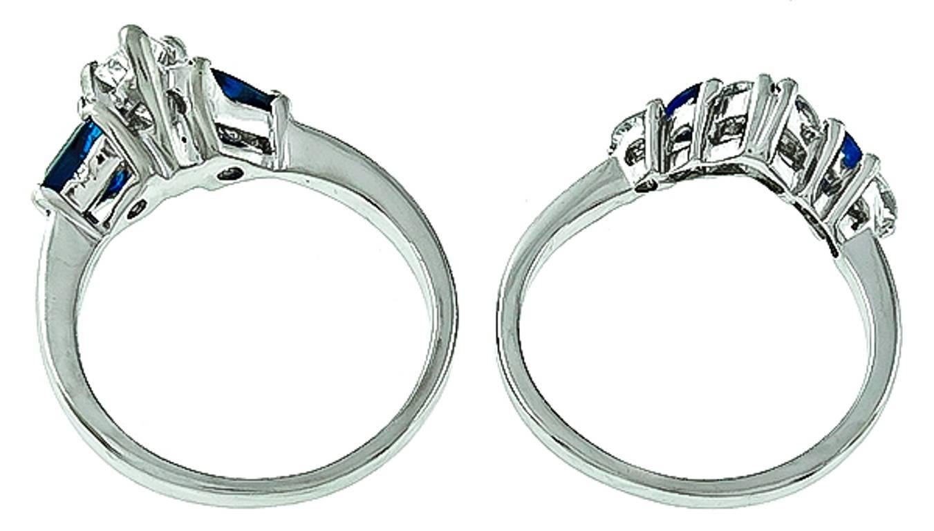 diamond sapphire wedding set