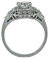 0.77 Carat GIA Cert Diamond Platinum Engagement Ring