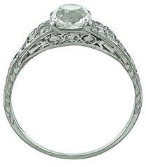 1.30 Carat GIA Certified Square Brilliant Cut Diamond Platinum Engagement Ring