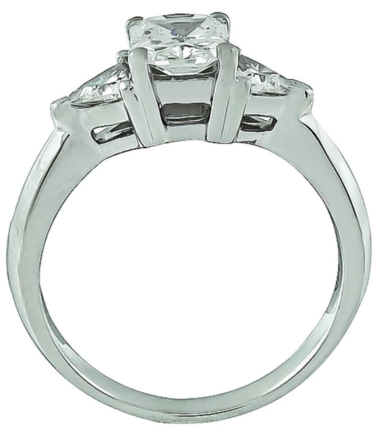 0,97 Karat GIA-zertifizierter Diamant-Verlobungsring aus Gold (Radiantschliff) im Angebot