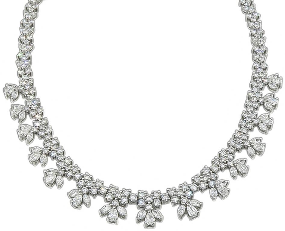 Women's or Men's Amazing 20.44 Carats Diamonds Platinum Necklace