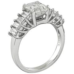 1.79 Carat GIA Certified Emerald Cut Diamond Engagement Ring