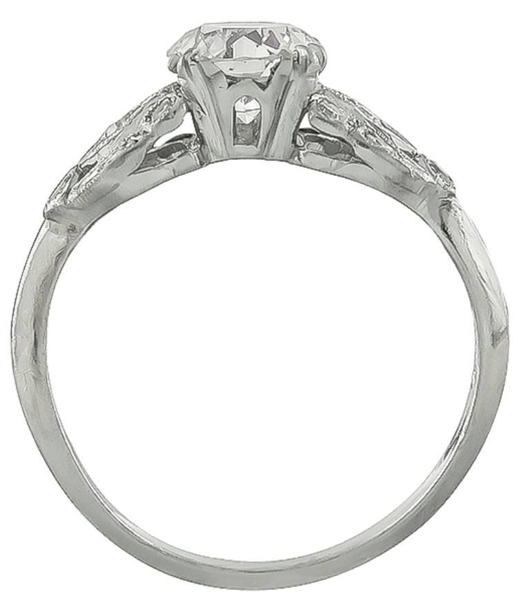 1 carat platinum diamond ring