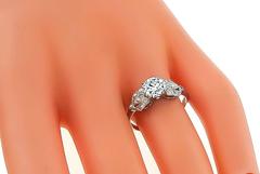 GIA 1 Carat Diamond Platinum Engagement Ring