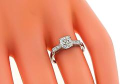 1.08 Carat Asscher Cut Diamond Engagement Ring