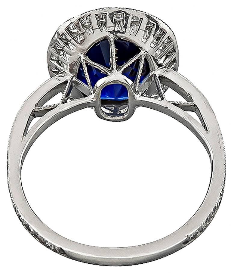 Amazing 5.50 Carat Sapphire Diamond Ring In New Condition For Sale In New York, NY