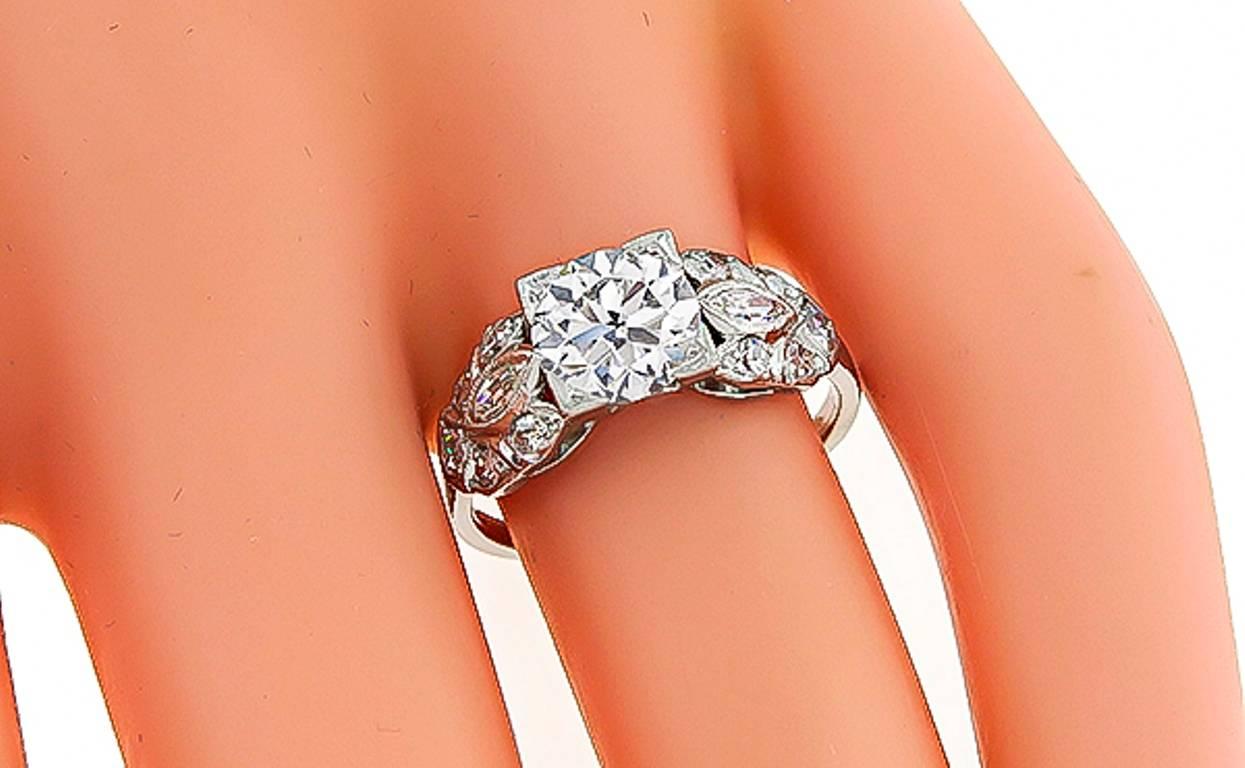 Art Deco Stunning GIA 1.20 Carat Diamond Engagement Ring
