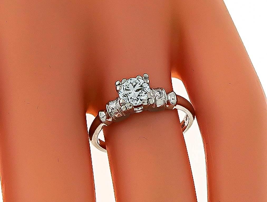 Old European Cut Diamond Engagement Ring In Excellent Condition In New York, NY