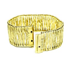 Bracciale Roberto Coin in oro giallo 18 carati con motivo a pelle di elefante