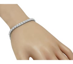 Art Deco Platinum Bracelet with 6.00ct Old Mine Cut Diamonds
