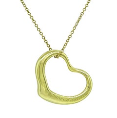 Tiffany & Co. 18k Gold Peretti Heart Pendant Necklace