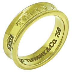 Tiffany & Co. 18k Yellow Gold Band Ring, Size 8, 6mm Wide, 8.6g