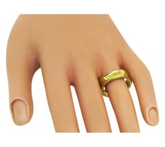 Tiffany & Co. 18k Yellow Gold Band Ring, Size 8, 6mm Wide, 8.6g