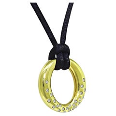 Tiffany & Co Diamond 18k Yellow Gold Pendant Necklace