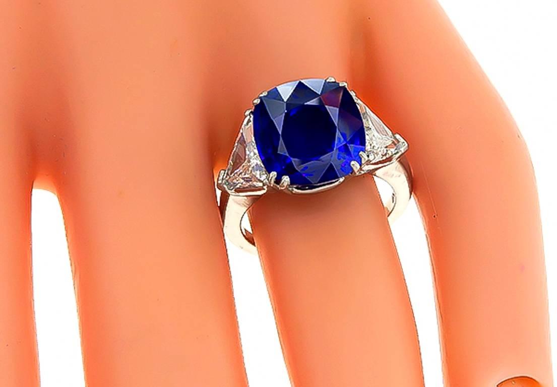 Women's or Men's Amazing 7.17 Carat Sapphire Diamond Engagement Ring