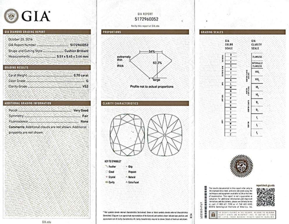Verlobungsring mit einzigartigem GIA-zertifiziertem 0,70 Karat Diamant-Saphir im Zustand „Neu“ im Angebot in New York, NY