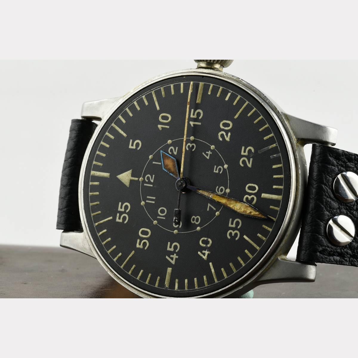 In limited numbers  and civil unavailabel execution LANGE & SÖHNE, probably the best German watchmaker, has made this watch before the last war. Because they could not cover even all needs, other companies such as Wempe, LACO etc. were consulted