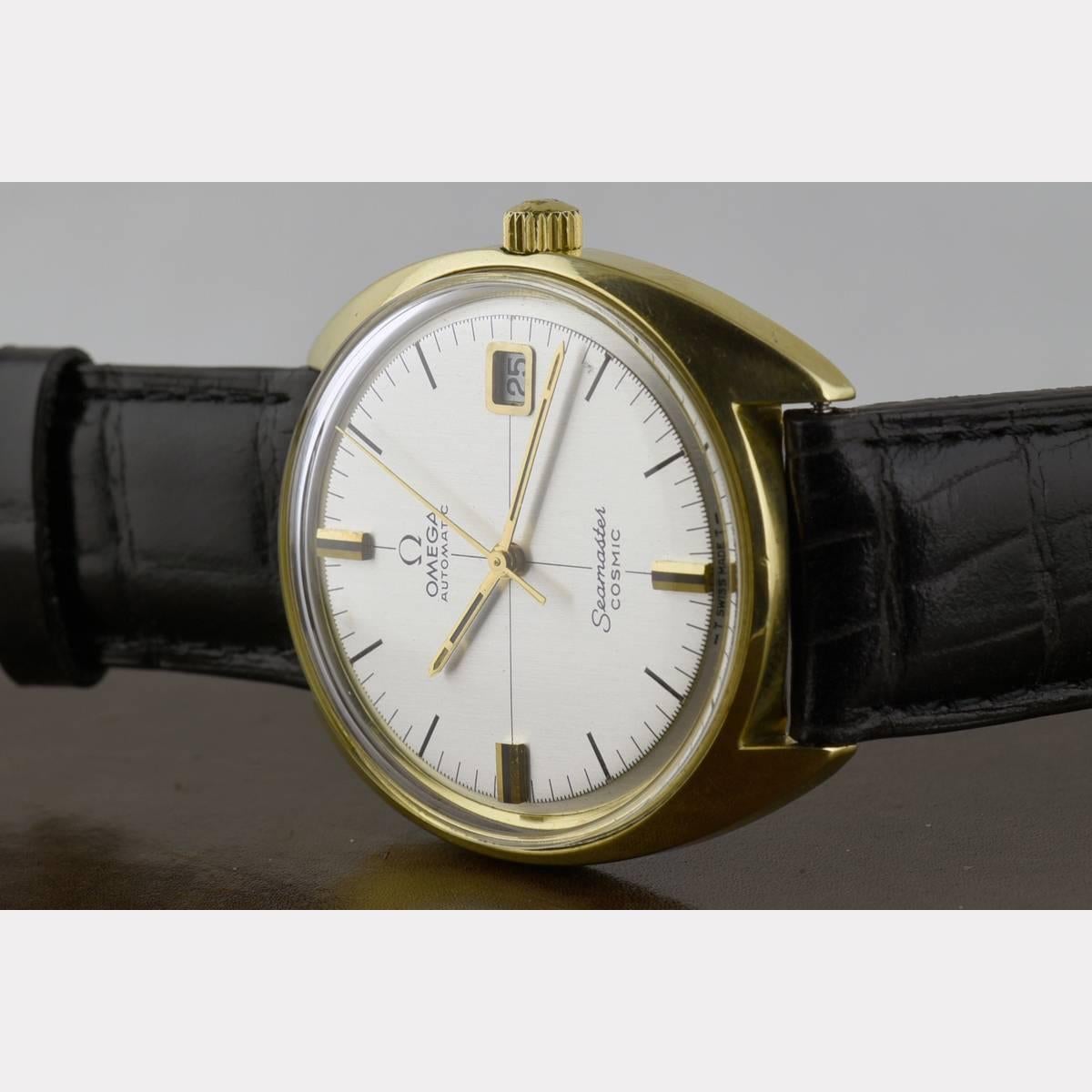 Women's or Men's Omega Gold-Plated Stainless steel Cosmic Automatik Date wristwatch 1971 For Sale