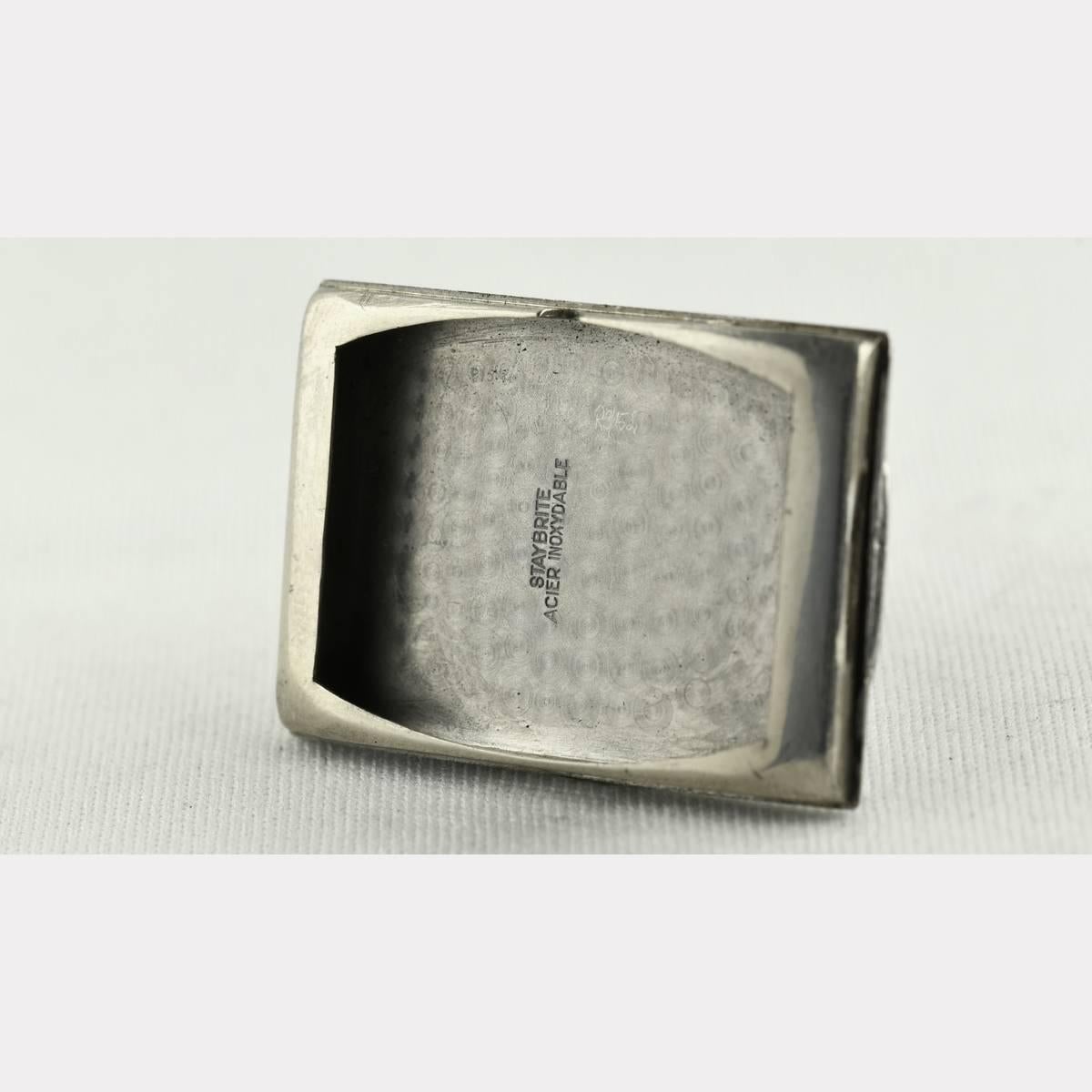 IWC Edelstahl Seltene Art Deco Rechteckige Cal 87 Armbanduhr, 1937 2