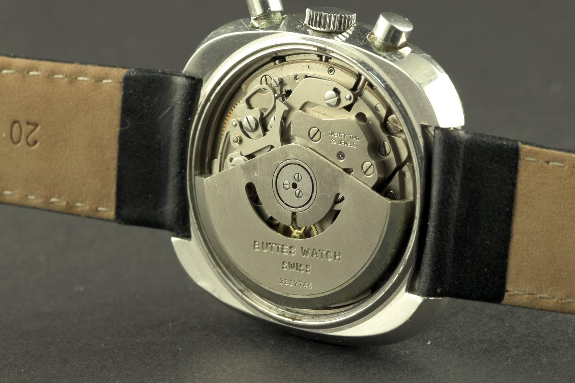 BWC Automatik-Edelstahl-Automatik-Chronograph-Armbanduhr, Vintage im Angebot 1