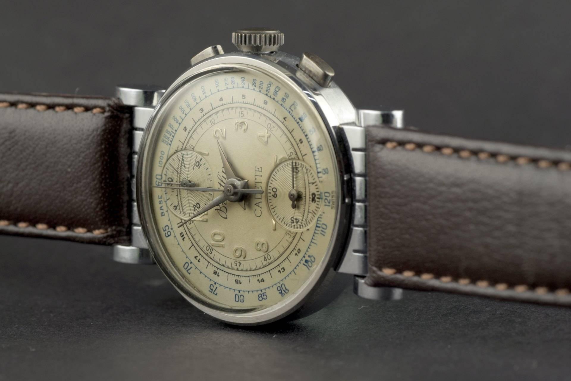 Breitling Stainless Steel Cadette Chronograph Wristwatch, 1940 1