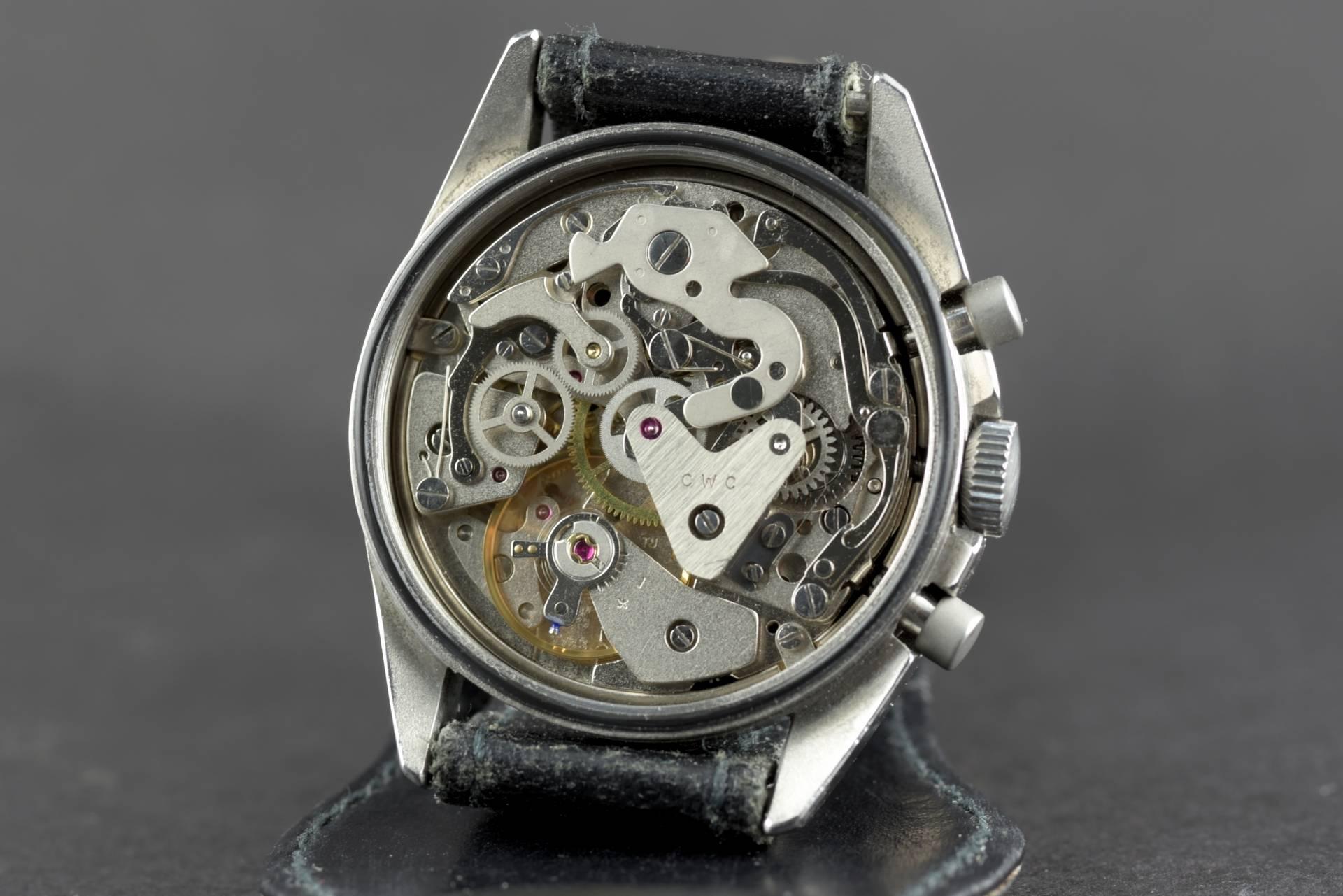 Cortebert CWC Stainless Steel British Airforce Chronograph Wristwatch, 1978 For Sale 2