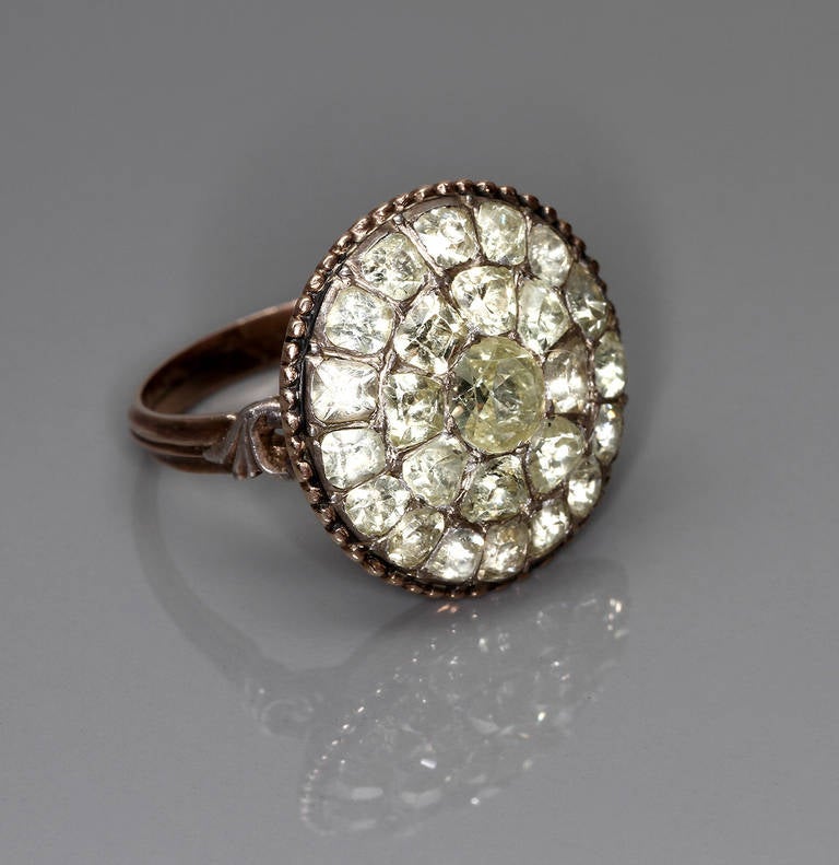 Georgian Late 18th Century Chrysoberyl Gold Ring For Sale